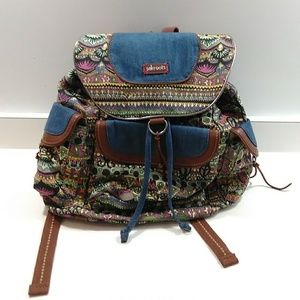Great Cond- Sakroots Backpack Peace Multi-Color
